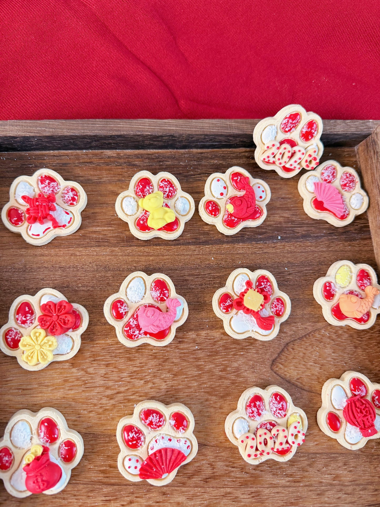 🐎 New Year dog paw cookies 新年狗爪爪