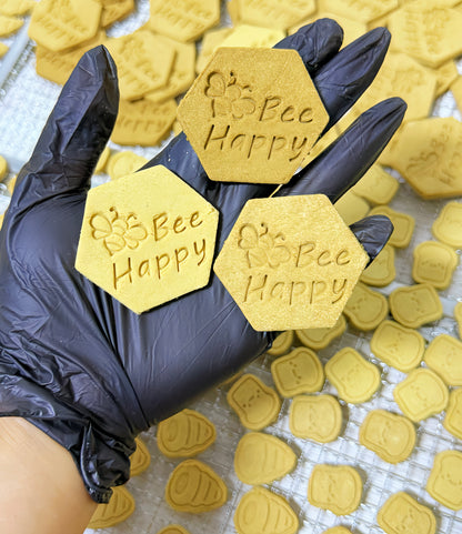 Bee Happy Peanut Butter Cookies 🐝 Bee happy花生酱淋面饼干