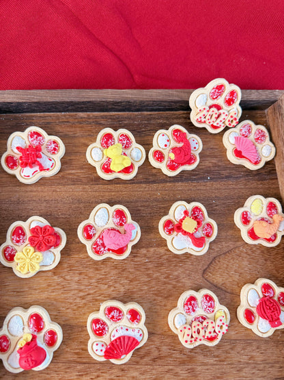 🐎 New Year dog paw cookies 新年狗爪爪