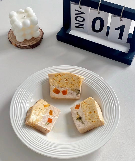 Veges and chicken sponge cake 蔬菜鸡肉松糕